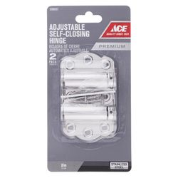 Ace 2-3/4 in. L Stainless Steel Adjustable Spring Hinge 2 pk