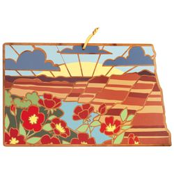 Totally Bamboo 16 in. L X 10 in. W X 1 in. Bamboo North Dakota Serving & Cutting Board