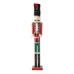 Glitzhome Multicolored Soldier Nutcracker 42 in.