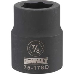 DeWalt 7/8 in. X 3/4 in. drive SAE 6 Point Impact Socket 1 pc
