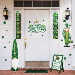 Glitzhome St Patrick's Porch Sign MDF/Solid Wood 1 pc