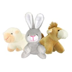 Petsport Tiny Tots For Dog Assorted Plush Barn Buddies Dog Toy Small 3 pk