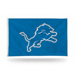 Rico Detroit Lions Flag 0.125 in. H X 3 ft. W X 5 ft. L