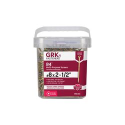 GRK Fasteners No. 8 X 2-1/2 in. L Star Climatek W-Cut Multi-Purpose Screws 650 pk