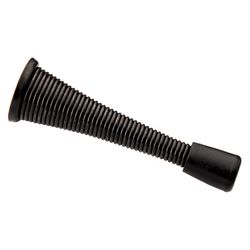 National Hardware 3.12 in. L Steel Matte Black Spring Door Stop Mounts to wall 0.93 in.