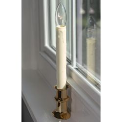 Celestial Lights Brass no scent Scent LED Battery Operated Taper Candle