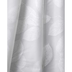 Zenna Home 72 in. H X 70 in. W White Just Leaves Shower Curtain PEVA