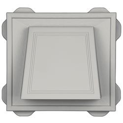 Builders Edge 7.6 in. H X 8.4 in. W Paintable Vinyl Hooded Vent