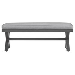 Signature Design by Ashley Elite Park Gray Aluminum Frame Casual Bench Light Gray