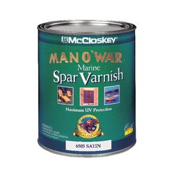 McCloskey Man O' War Satin Clear Marine Spar Varnish 1 qt