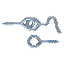 Ace Small Zinc-Plated Silver Steel 1 in. L Hook and Eye 2 pk