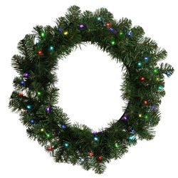 Celebrations 24 in. D LED Prelit RGBW Brilliant Wreath