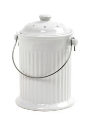 Norpro Nordic White Ceramic Compost Keeper 1 gal