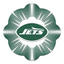 Spinfinity Designs Stainless Steel 12 in. New York Jets Wind Spinner