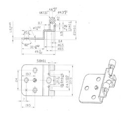 Richelieu Matte Self Closing Hinge 2 pk