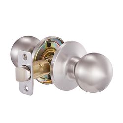 Ace Ball Knob Satin Nickel Passage Lockset 1-3/4 in.