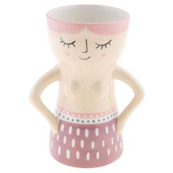 Karma 5.5 in. H X 4.15 in. L Multicolored Ceramic Vase