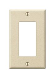 Amerelle Pro Wrinkle Ivory 1 gang Stamped Steel Decorator/Toggle Wall Plate 1 pk