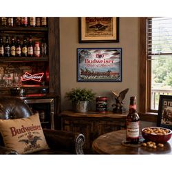 Desperate Enterprises Budweiser 16 in. H X 12.5 in. L Tin Sign