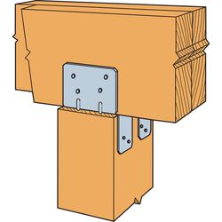 Simpson Strong-Tie ZMax 1.25 in. H X 2.56 in. W 18 Ga. Galvanized Steel End Post Cap