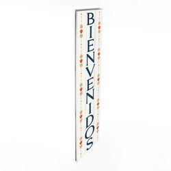 P Graham Dunn Multicolored Wood 47 in. H X 10.5 in. L X 0.75 in. W Bienvenidos Porch Sign