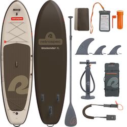 Retrospec Weekender XL PVC Inflatable Bonsai Rock Paddleboard 8 in. H X 35 in. W X 11 ft. L