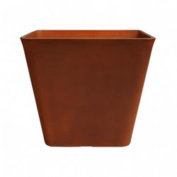Austram Vizcaya 18 in. H X 12 in. W X 12 in. D Stone Planter Rust