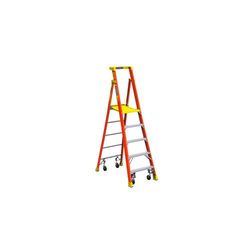 Werner 7 ft. H Fiberglass Podium Platform Ladder Type IA 300 lb. cap.