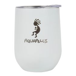 Aquapelli 12 oz White BPA Free Vacuum Insulated Wine Tumbler