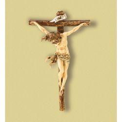 Wings of Devotion 20 in. H X 4.25 in. L Poly Resin Jesus Cross