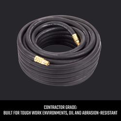 CRAFTSMAN 50 ft. L X 3/8 in. D Rubber Air Hose 300 psi Black