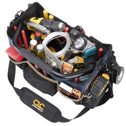 CLC 15 in. W X 12 in. H Ballistic Polyester Open Top Tool Bag 17 pocket Multicolored 1 pc