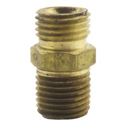 Milton Brass Hex Nipple 1/4 in. MPT X 1/4 in. 2 pc