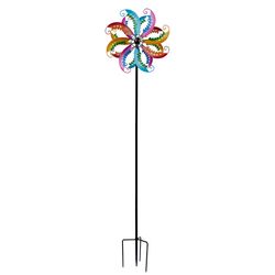 Alpine Assorted Iron 96 in. H Garden Stake Spinner