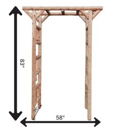 Lakeland Mills 83 in. H Natural Wood Arbor