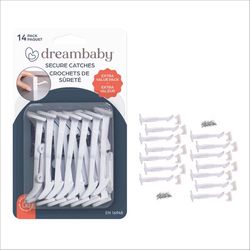 Dreambaby White Plastic Safety Latch 14 pk