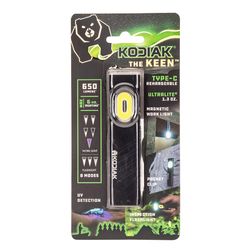 Kodiak 650 lm Black LED Rechargeable Work Light Flashlight