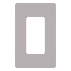 Lutron Claro Gray 1 gang Plastic Decorator Wall Plate 1 pk
