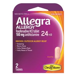 Allegra 180 mg Allergy Relief 2 pk