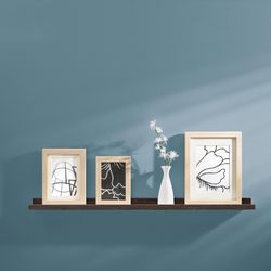 Dolle Border 1.2 in. H X 31.5 in. W X 3.5 in. D Espresso Particle Board Decorative Wall Shelf