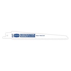 Century Drill & Tool 6 in. Bi-Metal Contractor Series Reciprocating Saw Blade 6 TPI 5 pk