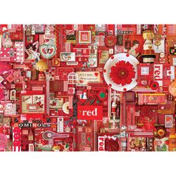 Cobble Hill Red Jigsaw Puzzle Red 1000 pc