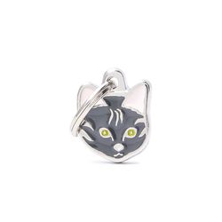 MyFamily Friends Gray Tabby European Shorthair Metal Cat Pet Tags