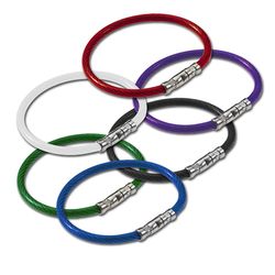 Lucky Line Nylon-Coated Cable Assorted Twisty Key Ring