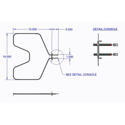 Range Kleen Stainless Steel Oven Replacement Element 18 in. W X 17.5 in. L
