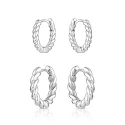 Montana Silversmiths Women's Twisted Up Hoop  Earring Set