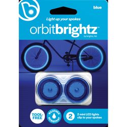 Brightz Orbit Brightz Plastic/Rubber LED Bike Accessory Blue