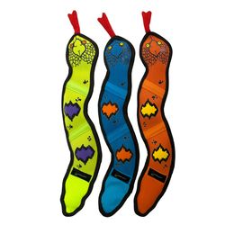 Hyper Pet Firehose Friends For Dog Assorted Canvas Snake Squeak Dog Toy 1 pk