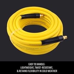 CRAFTSMAN 50 ft. L X 3/8 in. D Hybrid Polymer Air Hose 300 psi Yellow