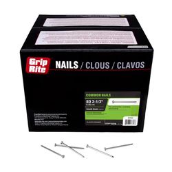 Grip-Rite 8D 2-1/2 in. Common Hot-Dipped Galvanized Steel Nail Flat Head 50 lb